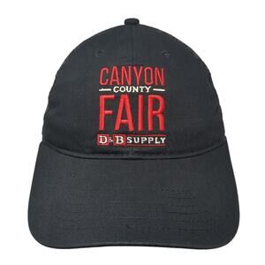 Canyon County Fair D&B Supply Trucker Hat Black One Size Adjustable Mesh Back